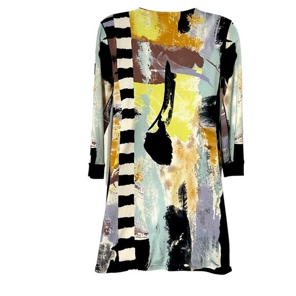 Eva Varro Art To Wear Abstract Strappy Lined Tunic Size Small - Picture 2 of 7
